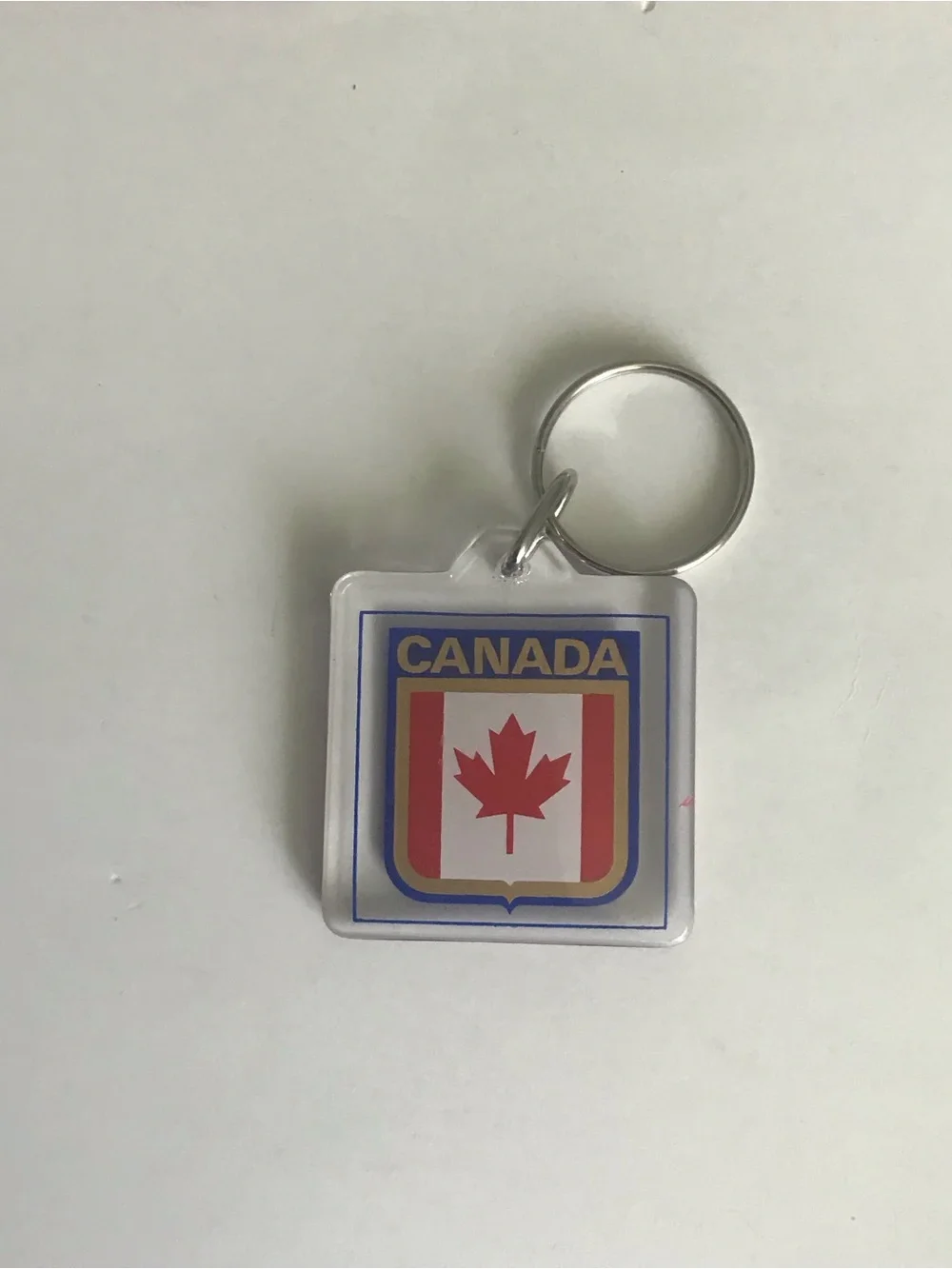 Canada Souvenir Keychain Set - Red & Blue Canadian Maple Leaf Designs